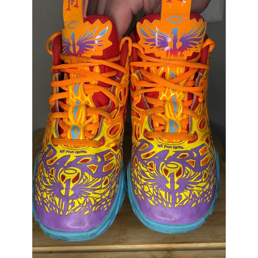 Puma MB.02 LaMelo Ball Phoenix Red Orange Yellow Kids Basketball Shoes 377414-01